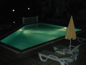 Pool at night