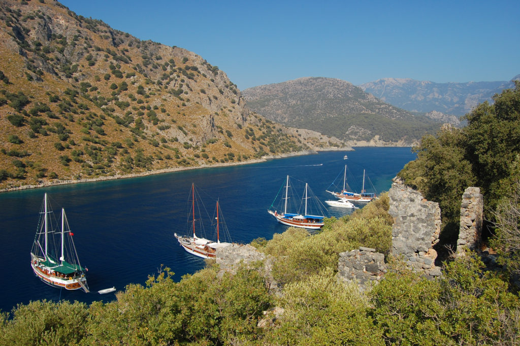 Aegean Sea coast near Oludeniz, Turkey